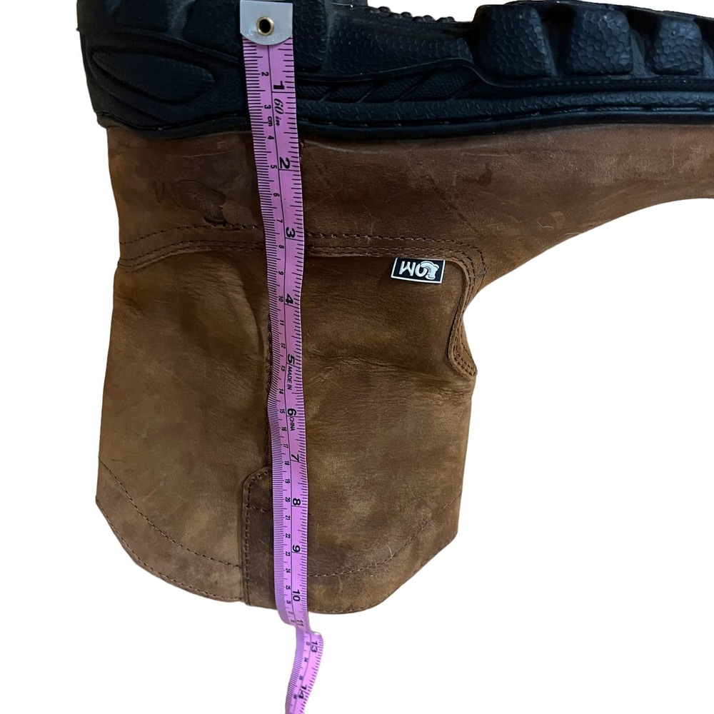 LOM Work Boots Brown Suede Western Men's Made in Mexico Size 10.5 Oil Resistant - Picture 10 of 13